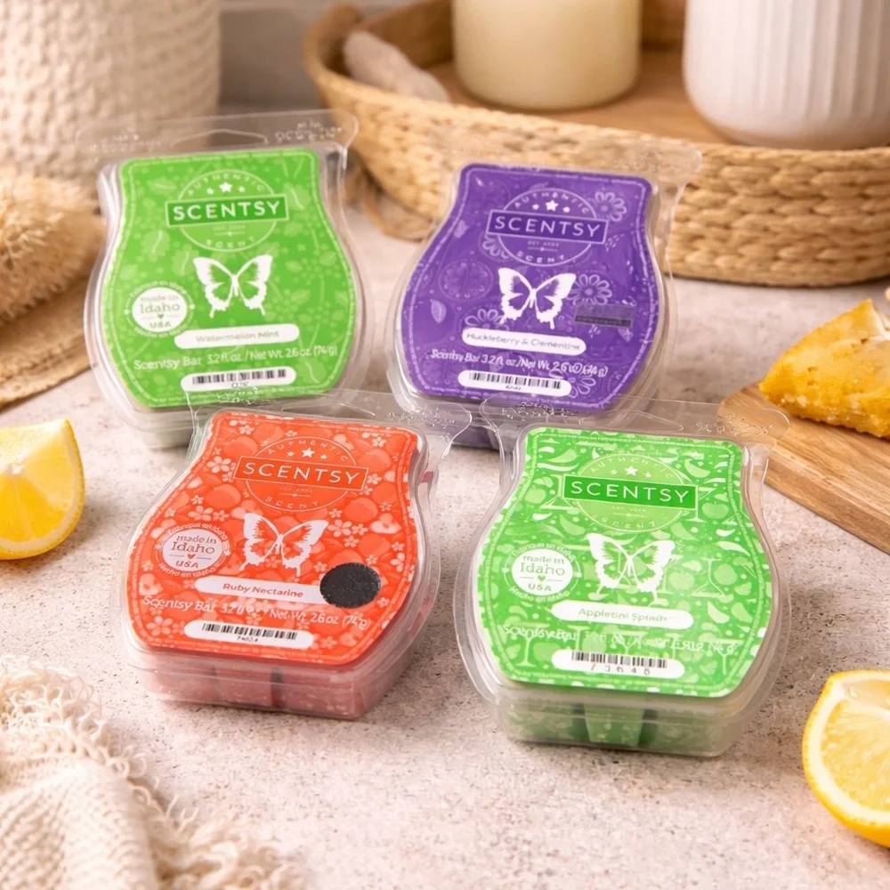 Scentsy Wax Melts Bundle | Fruity Scent Set | 4 Bars | New